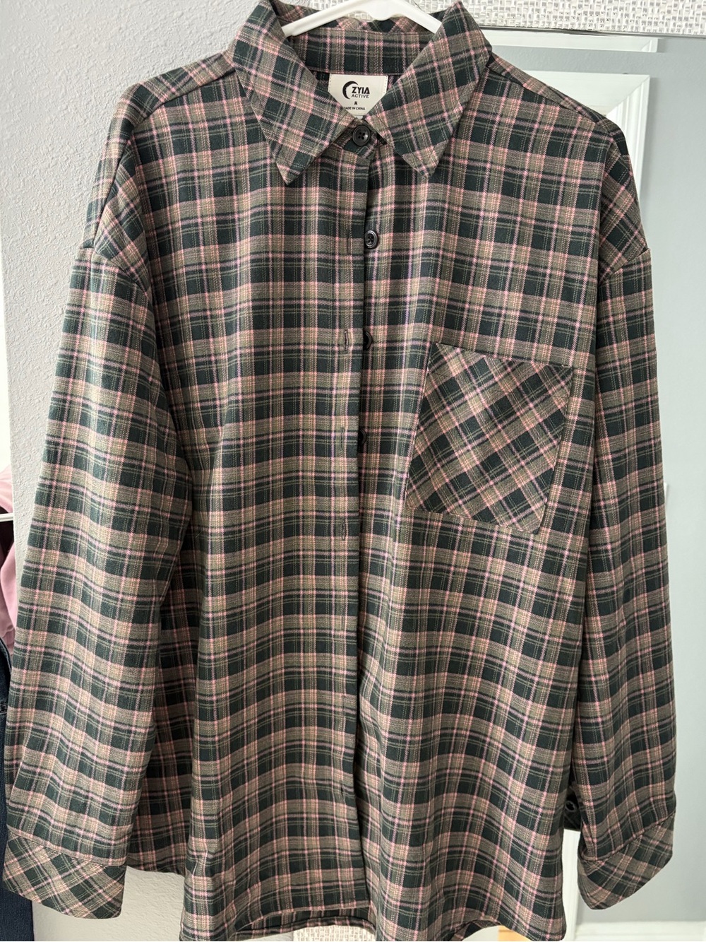 Zyia Green Liora Flannel Shirt